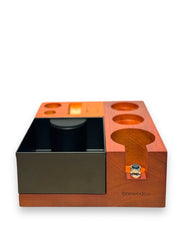 Brewedco Coffee Organiser Box with an inbuilt tamping stand and knock box