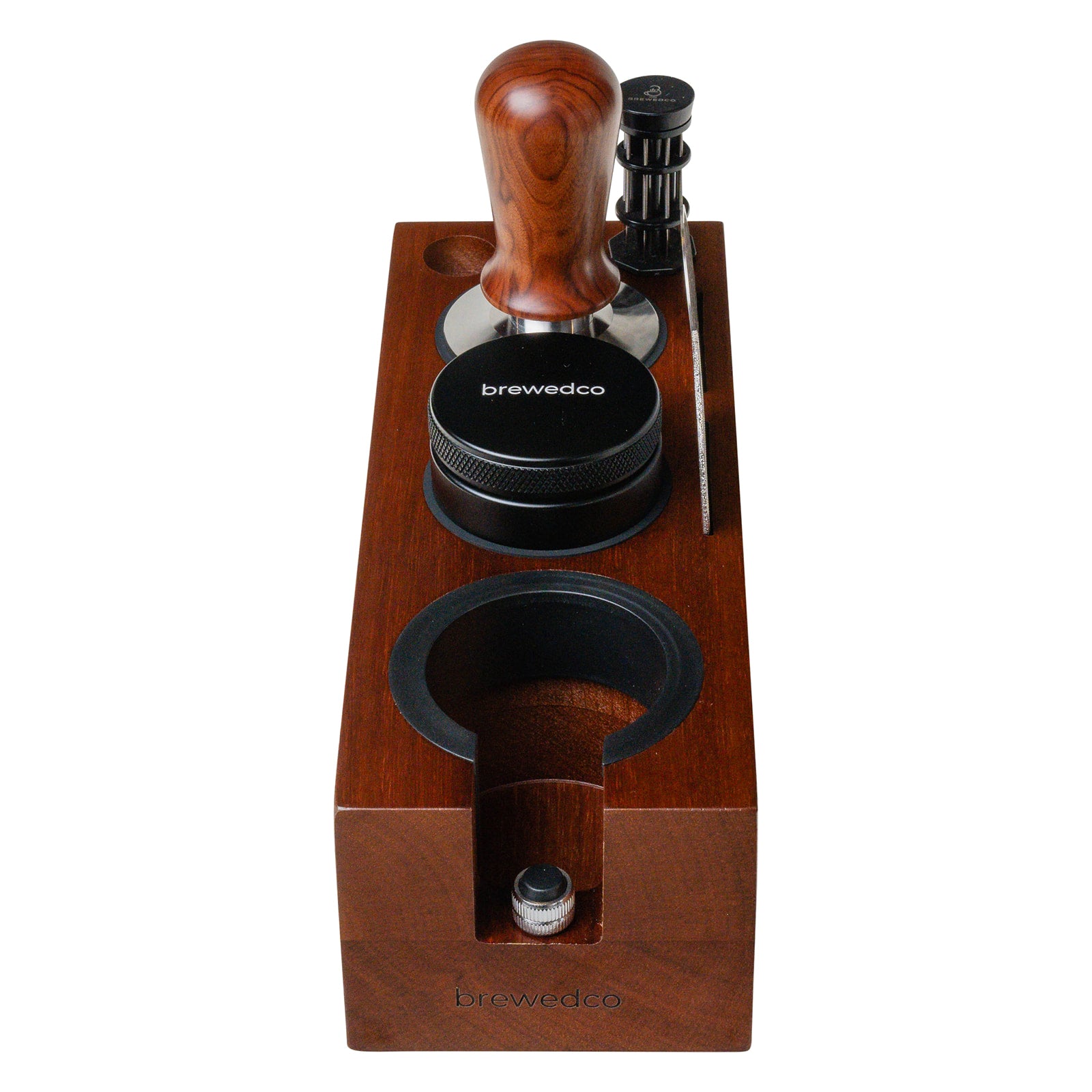 Coffee Tamping Station with Coffee Tamper, Tamper and Bottomless Portafilter 