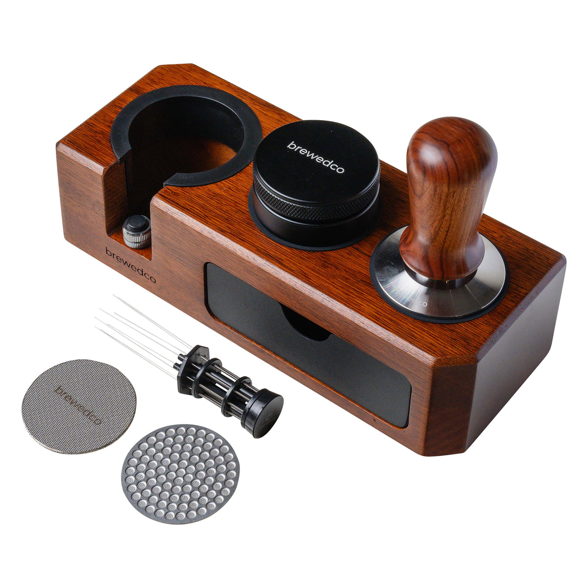 Coffee Tamping Station with Coffee Tamper, Tamper and Bottomless Portafilter